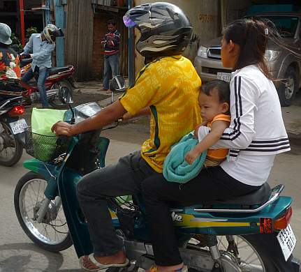 Baby on a motorcyle
